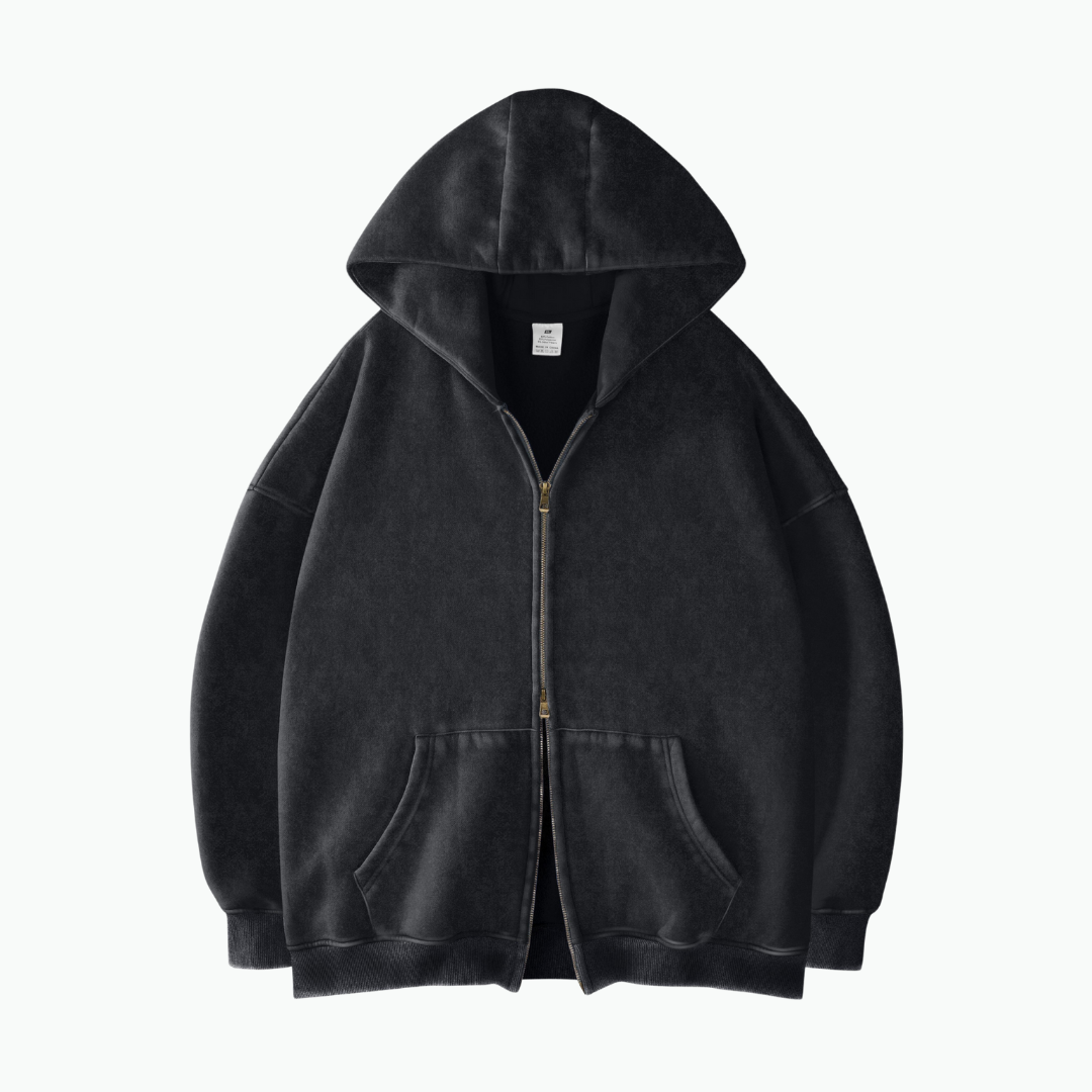 ZIP WASH HOODIE
