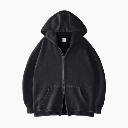 ZIP WASH HOODIE